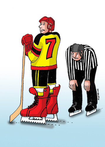 Cartoon: ice hockey (medium) by Lubomir Kotrha tagged ice,hockey,ice,hockey