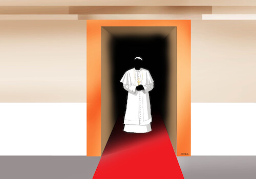 Cartoon: new pope - election of the pope (medium) by Lubomir Kotrha tagged new,pope,election,of,the,new,pope,election,of,the
