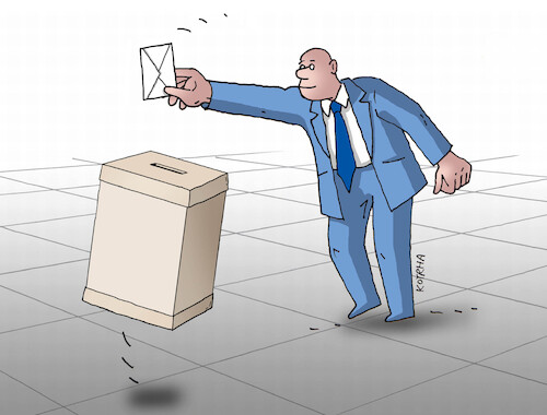 Cartoon: Slovakia-elections (medium) by Lubomir Kotrha tagged slovakia,presidential,election,slovakia,presidential,election