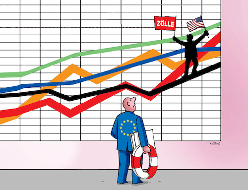 Cartoon: Trump USA Zölle tariffs (medium) by Lubomir Kotrha tagged trump,usa,zölle,tariffs,trump,usa,zölle,tariffs