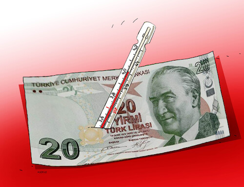 Cartoon: Turkey problems Turkish lira (medium) by Lubomir Kotrha tagged turkey,problems,turkish,lira,dollar,euro,turkey,problems,turkish,lira,dollar,euro