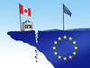 Cartoon: cetaeu (small) by Lubomir Kotrha tagged ceta,canada,europe,eu,usa,brusel,world