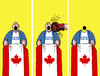 Cartoon: cetakao (small) by Lubomir Kotrha tagged ceta,canada,eu,valonien,belgien,europa