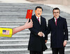 Cartoon: chinafr2 (small) by Lubomir Kotrha tagged china,france,usa