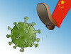 Cartoon: chinaslap (small) by Lubomir Kotrha tagged china,covid,lockdown