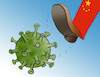 Cartoon: chinaslap (small) by Lubomir Kotrha tagged china,covid,lockdown
