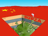 Cartoon: chinburcovid (small) by Lubomir Kotrha tagged china,covid,lockdown