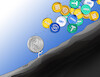 Cartoon: dolstable (small) by Lubomir Kotrha tagged usa,dollar,stablecoins