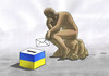 Cartoon: dumo-ua (small) by Lubomir Kotrha tagged elections,ukraine,wahlen,peace,war,people,nato,usa,eu,russia