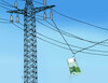 Cartoon: elechudob (small) by Lubomir Kotrha tagged electricity,energy,money