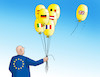 Cartoon: eubalons (small) by Lubomir Kotrha tagged brexit,eu,euro,libra,dollar,brussel,london