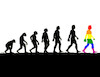 Cartoon: evolduha (small) by Lubomir Kotrha tagged evolution,lgbti