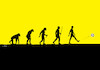 Cartoon: evolfut (small) by Lubomir Kotrha tagged qatar,football,championships