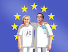 Cartoon: faragelepen2 (small) by Lubomir Kotrha tagged euro,elections,france,le,pen,farage,great,britain,brexit