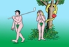 Cartoon: golfadam (small) by Lubomir Kotrha tagged humor