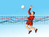 Cartoon: grafvolej (small) by Lubomir Kotrha tagged graph,volleyball