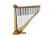 Cartoon: harfklav (small) by Lubomir Kotrha tagged music,musical,instruments,harp