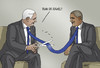 Cartoon: iran or israel (small) by Lubomir Kotrha tagged usa,israel,iran,obama,netanyahu,world,peace,war
