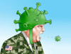 Cartoon: korohelm (small) by Lubomir Kotrha tagged coronavirus,covid,19,pandemics