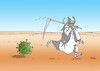 Cartoon: koronabeh (small) by Lubomir Kotrha tagged coronavirus,covid,19,pandemics