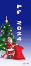 Cartoon: kotrha-pf 2024 (small) by Lubomir Kotrha tagged christmas,pf,2024