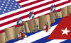 Cartoon: kubausa (small) by Lubomir Kotrha tagged usa,embargo,cuba,world,crisis,peace,war