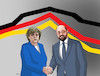 Cartoon: merkelgraf (small) by Lubomir Kotrha tagged angela,merkel,versusu,martin,schulz,germany,elections,tv,europe