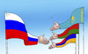 Cartoon: podanie (small) by Lubomir Kotrha tagged eurasian,economic,union,russia,kazakhstan,belarus,armenia,kyrgyzstan,european,world