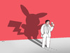 Cartoon: pokeshadow (small) by Lubomir Kotrha tagged pokemon,go