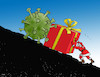 Cartoon: santacovid (small) by Lubomir Kotrha tagged christmas,santa,claus,winter,covid