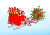 Cartoon: santasane (small) by Lubomir Kotrha tagged christmas,santa,claus,winter,covid