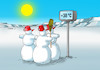 Cartoon: snehoteplo (small) by Lubomir Kotrha tagged europa,snowmen,heat,wave,climate