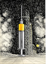 Cartoon: sputvakcin (small) by Lubomir Kotrha tagged pandemics,vaccine,russia,sputnik,putin