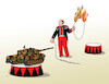 Cartoon: tankhups (small) by Lubomir Kotrha tagged armament,weapons,circus,war,peace