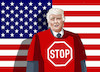 Cartoon: trumpstop (small) by Lubomir Kotrha tagged usa,donald,trump,money,dollar,dow,jones,wall,street,migrants,mexico