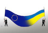 Cartoon: ukeuflags (small) by Lubomir Kotrha tagged ukraine,russia,usa,putin,biden,eu,nato,war,peace