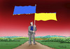 Cartoon: ukraflag (small) by Lubomir Kotrha tagged ucraine,russia,europe,war,world,usa