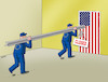 Cartoon: usaclosed18 (small) by Lubomir Kotrha tagged usa,europe,world,trade,war,clo,zoll,douanne