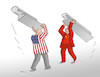 Cartoon: usakolaj (small) by Lubomir Kotrha tagged donald,trump,usa,duty,europe,china,the,world,dollar,euro