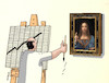 Cartoon: vincihor (small) by Lubomir Kotrha tagged art,da,vinci,van,gogh,auction,money,christies,museum