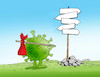 Cartoon: virtour (small) by Lubomir Kotrha tagged coronavirus,china,world