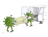 Cartoon: virvirus (small) by Lubomir Kotrha tagged coronavirus,dollar,euro,libra,world