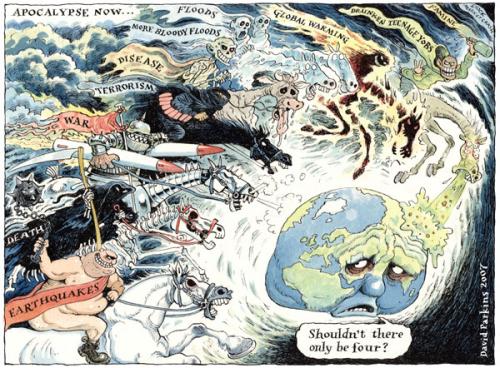 Cartoon: Apocalypse Now (medium) by DavidP tagged apocalypse,world,horsemen