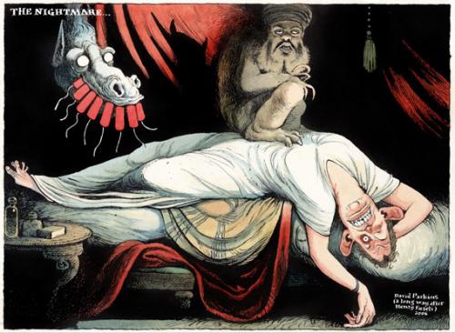 Cartoon: The Nightmare (medium) by DavidP tagged blair,hamsa,nightmare,fuseli