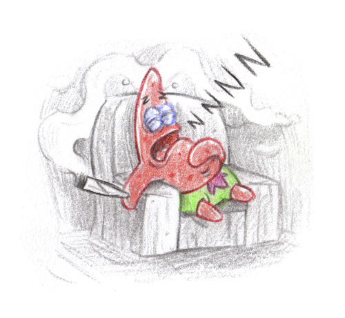 Cartoon: Patrick sleeping (medium) by Trippy Toons tagged spongebob,sponge,bob,squarepants,patrick,star,schwammkopf,eyes,augen,bloodshot,cannabis,marihuana,marijuana,stoner,stoned,kiffer,kiffen,weed,ganja,smoke,smoking,rauch,rauchen