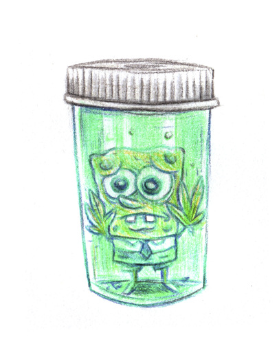 Cartoon: Sponge Pot incarcerated (medium) by Trippy Toons tagged spongebob,sponge,bob,squarepants,schwammkopf,eyes,augen,bloodshot,cannabis,marihuana,marijuana,stoner,stoned,kiffer,kiffen,weed,ganja,smoke,smoking,rauch,rauchen