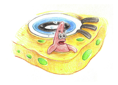Cartoon: Trippy trick (medium) by Trippy Toons tagged spongebob,sponge,bob,squarepants,patrick,star,schwammkopf,magic,magician,zaubern,zauberer,mushroom,pilz,hallucinogen,halluzinogen,trip,trippy,reise,pupille