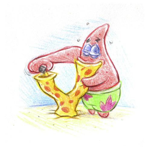 Cartoon: Trippy trick natural pipe (medium) by Trippy Toons tagged spongebob,sponge,bob,squarepants,schwammkopf,eyes,augen,bloodshot,cannabis,marihuana,marijuana,stoner,stoned,kiffer,kiffen,weed,ganja,patrick,bong
