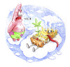 Cartoon: Patrick and Sponge smoked out (small) by Trippy Toons tagged spongebob,sponge,bob,squarepants,patrick,star,schwammkopf,eyes,augen,bloodshot,cannabis,marihuana,marijuana,stoner,stoned,kiffer,kiffen,weed,ganja,smoke,smoking,rauch,rauchen