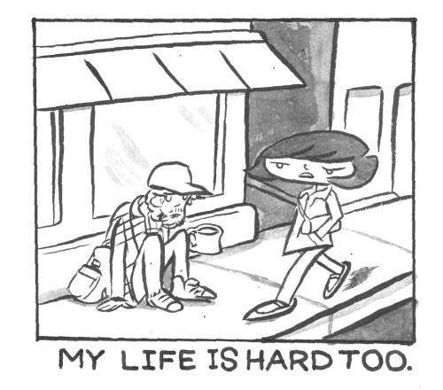 Cartoon: everyone can relate (medium) by Merkeyturkey tagged homeless,hard,life,madalyn